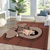 Mr. Bean (animated Version) Square rugs are a great choice for living rooms, bedrooms, home décor, and as gifts.