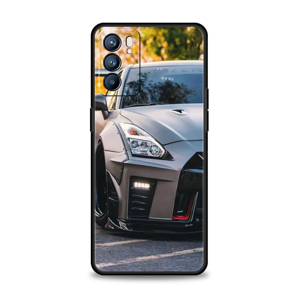 Синий, красный спортивный автомобиль JDM для Oppo Reno7 Reno6 Pro Plus A54 5G, чехол для телефона Find X6 X5 A53 A52 A9 A15 A95 A17 A16 A76 A74 A57, чехол