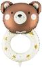 Balon Foliowy Grzechotka Miś Baby Shower 61X88Cm