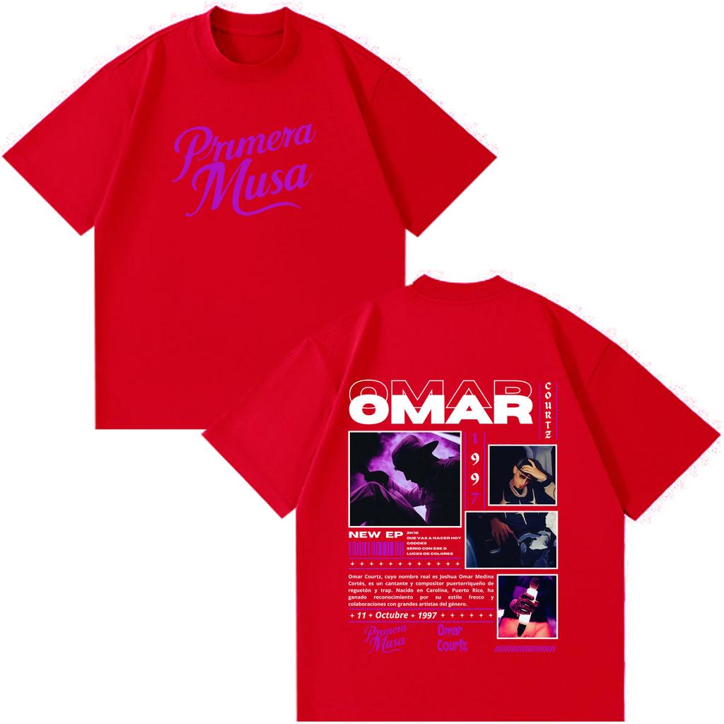 Rapper Omar Courtz Album 2026 Tour Print Tshirt Unisex Unisex Fashion Tshirts Shortsleeved Loose Casual Cotton Oversized Tshirts