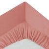 Drap housse - Coton - 90 x 190 cm - Couleur blush - Bonnet 30 cm - OEKO-TEX®