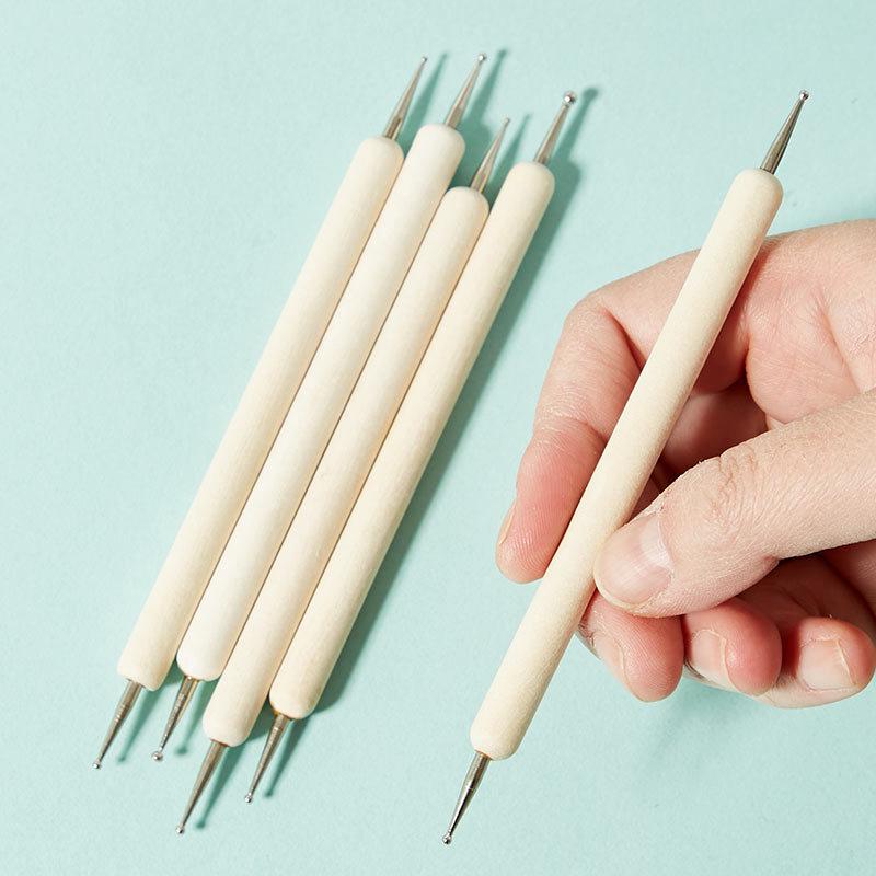 Набор двусторонних доттеров для дизайна ногтей и восковых карандашей - 5 штук