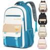 Нейтральный простой рюкзак с цветными блоками большой вместимости для студентов школы