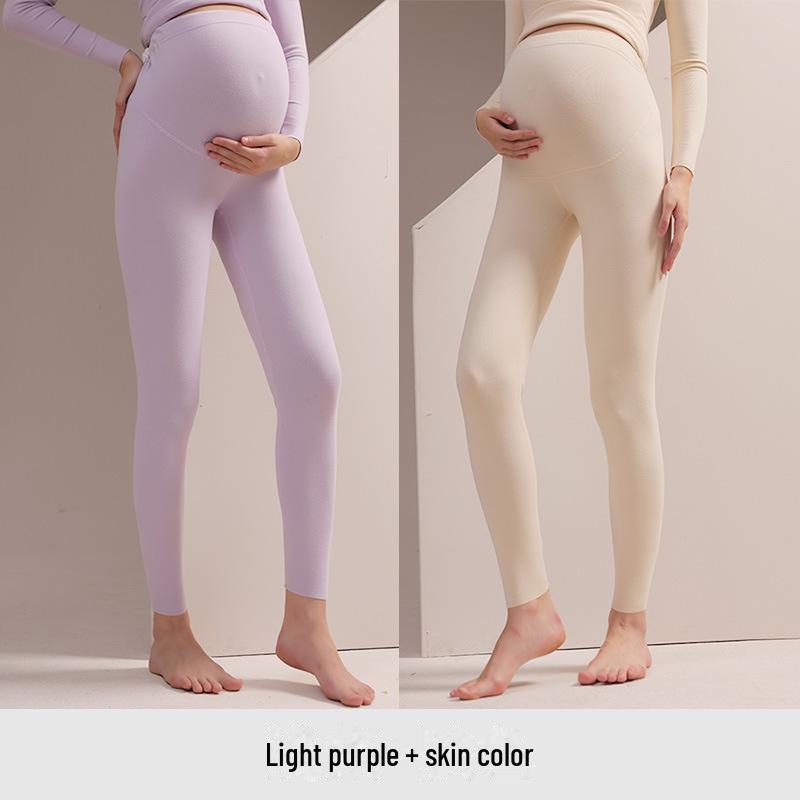 Теплые флисовые леггинсы большого размера для беременных женщин: Пижамные штаны подходят для раннего и позднего периода беременности, на осень и зиму
