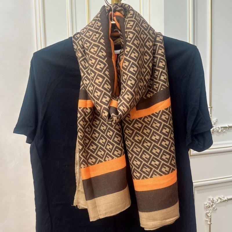 New Fashion Letter Polka Dot Printed Cotton and Linen Scarf Classic Autumn and Winter Warm Scarf Sunscreen Shawl