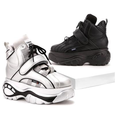 Женские кроссовки в стиле панк, на шнуровке, на платформе 9 см, женские кроссовки, женские повседневные кроссовки с увеличенной высотой, Tenis Feminino