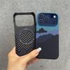 Безрамочный чехол из поликарбоната с текстурой под карбон для iPhone 17 Air 16 Plus 15 14 13 12 17 Pro Max, с поддержкой MagSafe и беспроводной зарядки