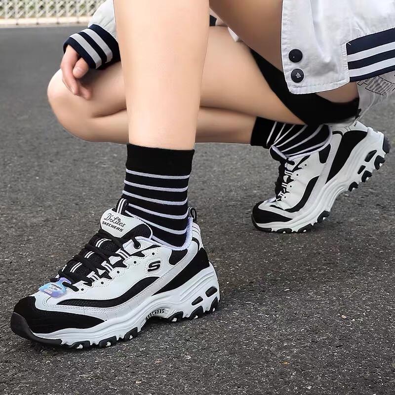 Skechers Женские классические массивные кроссовки Panda