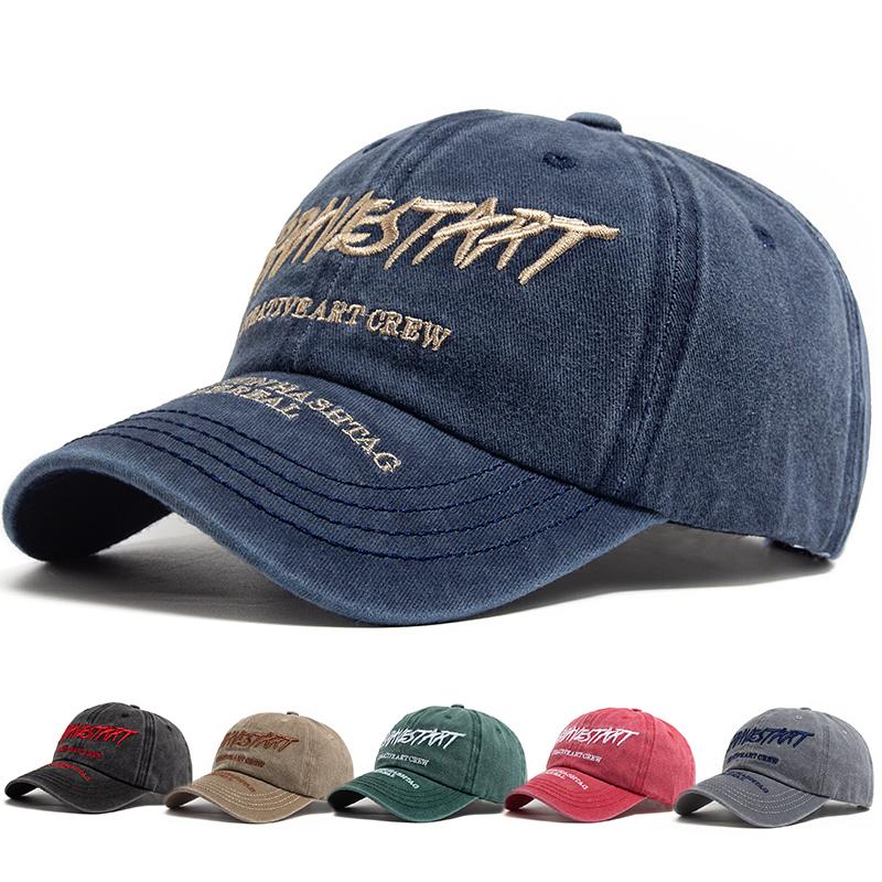 Fashion Women's Baseball Cap Embroidered Cotton Soft Top Men's Caps Casual Retro Travel Visor Hats Summer Sports Trucker Hat