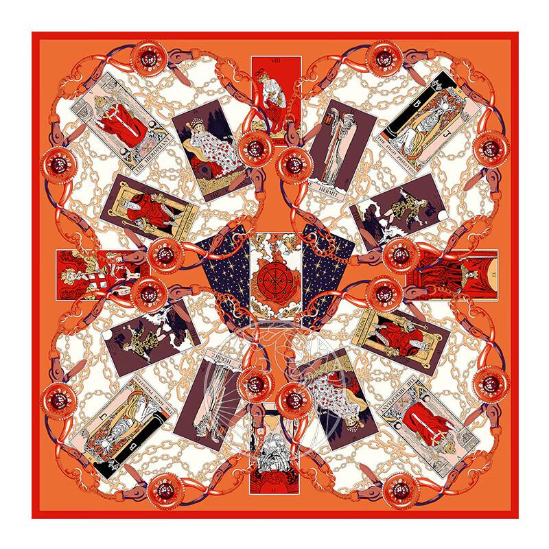 Aurora Heart of Tarot 90x90cm Mulberry Silk Scarf
