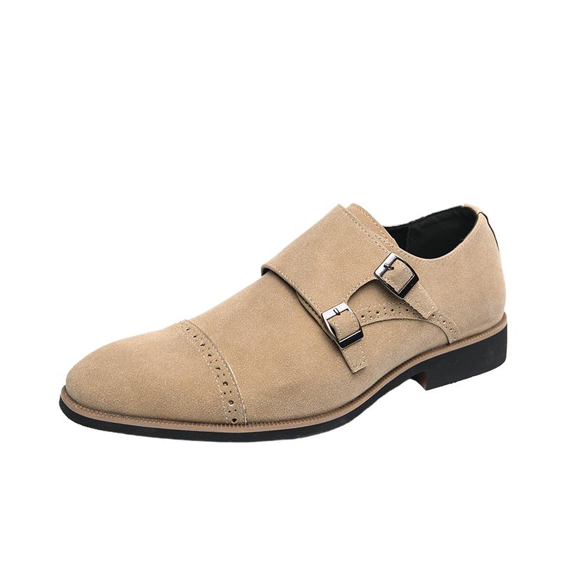 2024Luxury Brand Men Genuine Leather Shoes Suede Stylish Designer Low Heel Loafers Shoes Classi Casual Suede Business Dress Shoe