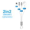 FONKEN 5 In 1 Watch & Phone Charger USB/USB-C To iOS/i-Watch/Type-C Charing Dock Short Braided Cable For Huawei iPhone iWatch Series