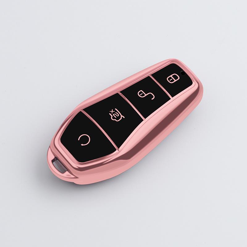 BYD Key Case for 21 Qin Plus DMI, D1, E2, E3, Yuan Pro EV - Unisex Car Bag Buckle Shell.