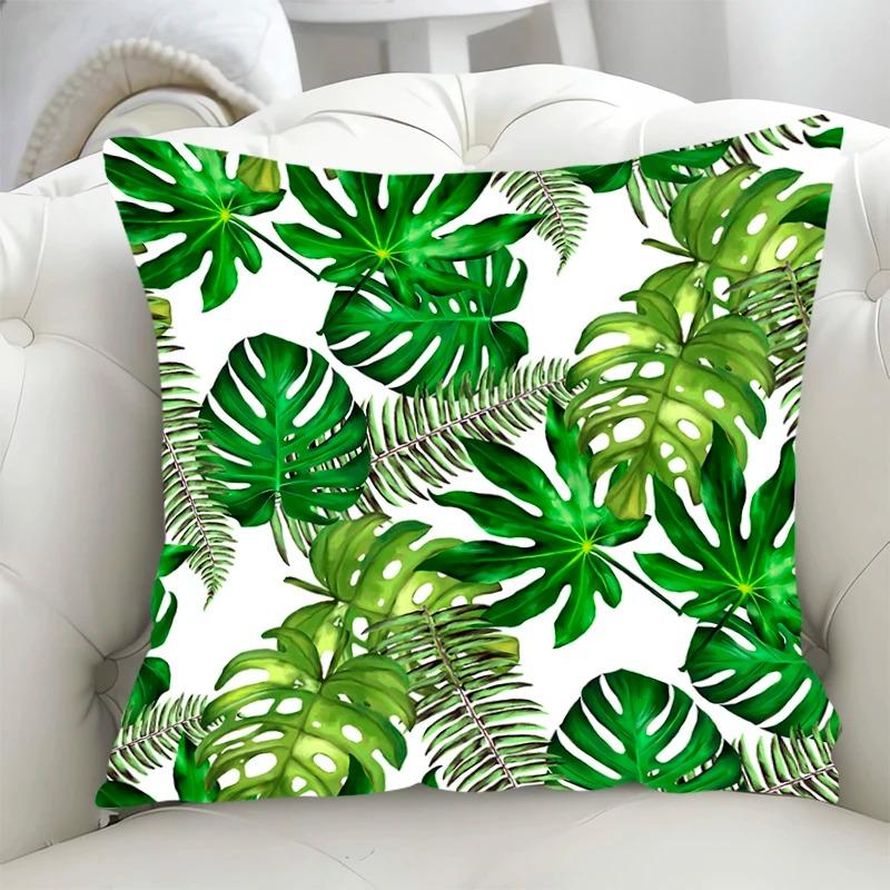 Luxury Home Decor Pillow Cover Living Room Sofa Cushion Cover Tropical Rainforest Grass Pattern Cushion Cover