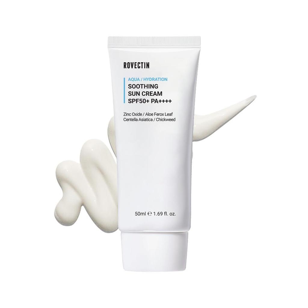 ROVECTIN Aqua Soothing Sun Cream SPF50+ PA++++ 50ml / 35ml+35ml, Nourishing, Moisturizing, Korean Cosmetics, Kbeauty