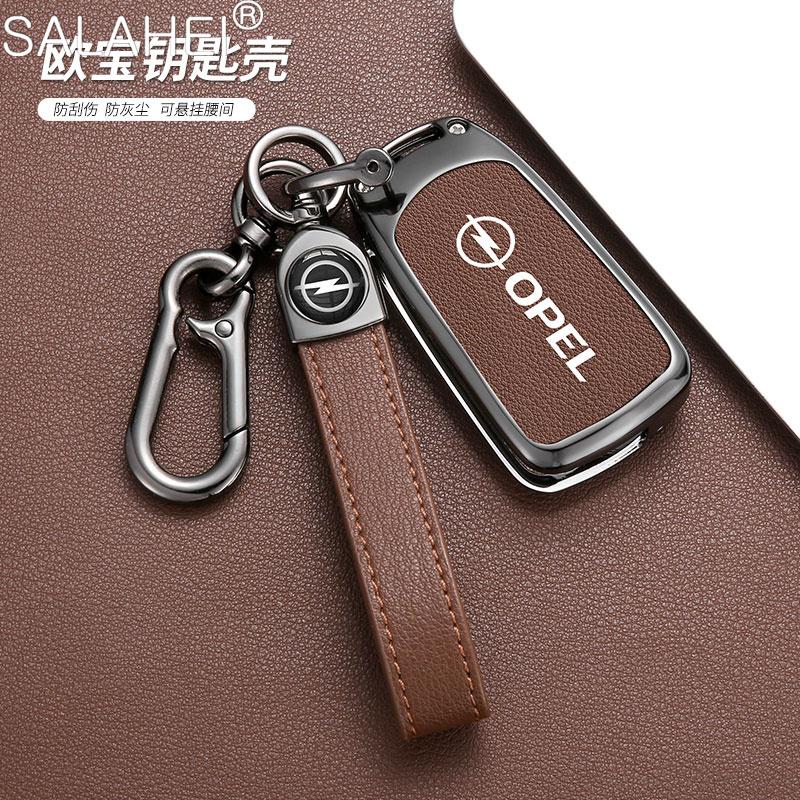 Zinc Alloy Leather Car Key Case Cover Shell Keychain For Opel Vauxhall OPC ADAM Insignia Antara Corsa J D H Kadett GT Accessory