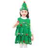 Children's Christmas Tree Costume Set Festive Girl Easy To Clean Xmas Hat Dress for Performance Cosplay Gifts