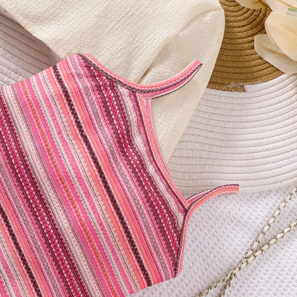 Детская одежда для девочек 2-7 лет, юбка, костюм, весна-лето, новинка, короткий отрезок, длинный рукав + топ, платье-халтер