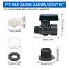 Pvc Rain Barrel Diverter Kit 3/4 Inch Rain Barrel Valve Rain Barrel Spigot Kit With Bulkhead Fitting Hose Faucet Adapter