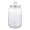 LEDMOMO 3L Glass Canister with Mason Jar Lid Kitchen Canister Food Storage Container Cylinder Bottle for Canned Grain Sugar Tea Coffee Transparent