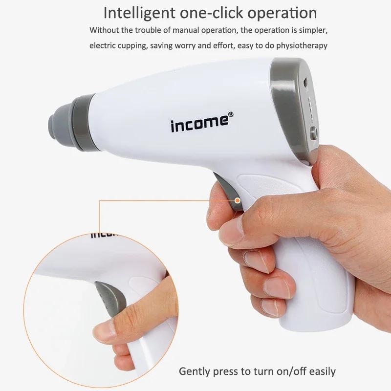 Вакуумный пистолет для баночного массажа Электрический вакуумный насос Массажер для тела USB Перезаряжаемый Инструмент для массажа отрицательным давлением Гуа Ша Присоска