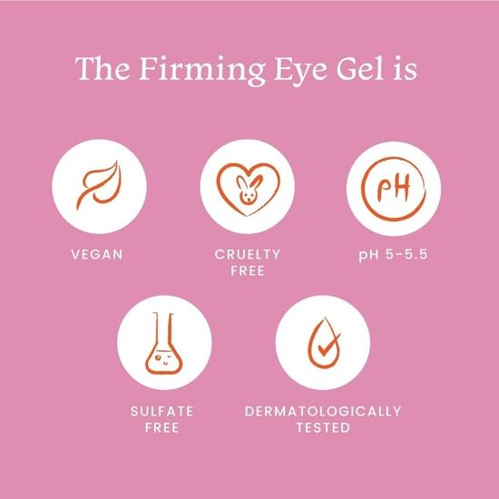 Укрепляющий гель для кожи вокруг глаз Foxtale Firming Eye Gel для уменьшения темных кругов, отечности и тонких линий | Охлаждение и уход за кожей вокруг глаз с пептидами, водорослями и провитамином B5 | Унисекс - 20 мл