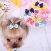 6 Pcs Dog Cat Puppy Hair Clips Hair Bow Tie Flower Bowknot Hairpin Pet Grooming