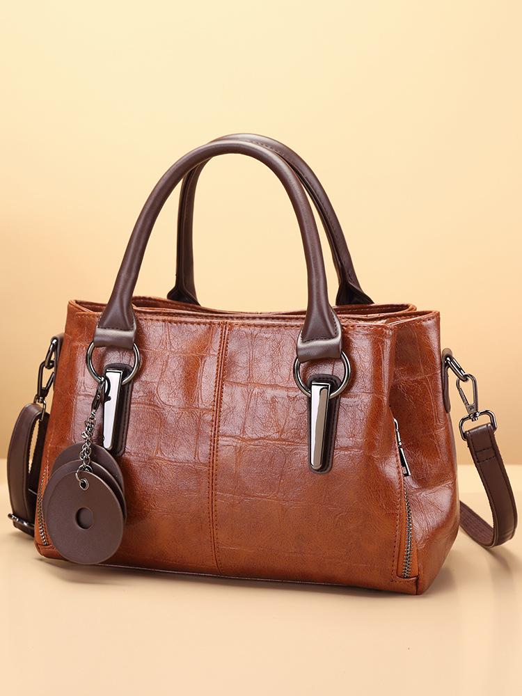 Гонконг 2025 Ретро Колорблок Ручная Кроссбоди Большая Вместимость Сумка-Подушка для Женщин