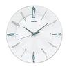 Настенные радиочасы Seiko KX214W, белые, жемчужные, диаметр 32,7 x 4,6 см.