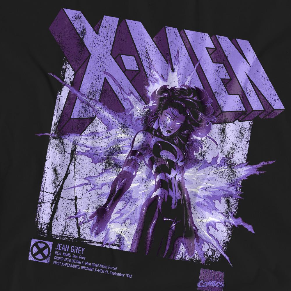 Marvel Unisex Adult X-Men Jean Grey Infographic T-Shirt