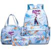 3 шт./компл. Аниме милый рюкзак с принтом K-pop, с сумочкой и пеналом для подростка, студента, девочки, мальчика, школьная сумка, женская дорожная сумка большой вместимости