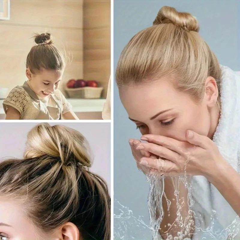1/2pair Women Diy Hair Tool Donut Bun Clip For Bobo And Ball Head Hairstyles Quick Release Of Accessories Hairstyle Decoration