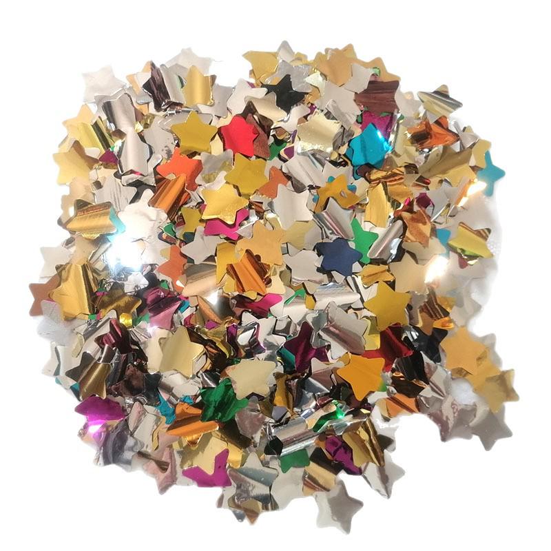 50 г прозрачного наполнителя для шаров Бобо: Разноцветные блестки из алюминиевой фольги для праздничных свадебных шаров и конфетти