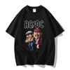 Американская стрит-панк-рок-группа ACDC Хип-хоп Футболка с коротким рукавом Одежда Одежда Повседневная Мужская и женская футболка из 100% хлопка
