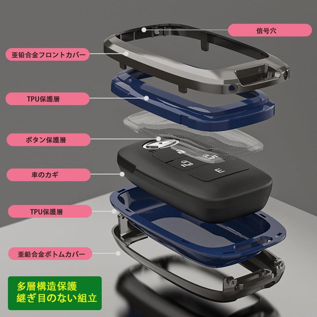 Toyota Rise RAIZE Roomy ROOMY Эксклюзивная сборка, Металлический чехол для смарт-ключа из цинка, Брелок для ключей, Крышка для ключа, белый