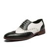 Mens Luxury Shoes Brogue Lace-up Mens Shoes Casual British Style Contrast Color Oxford Shoes Mens Office Shoes Plus Size 38-48