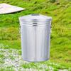 8L Outdoor Metal Trash Can with Seal Lid Versatile for Patio Farm Compost Bin Rustic Sturdy Storage