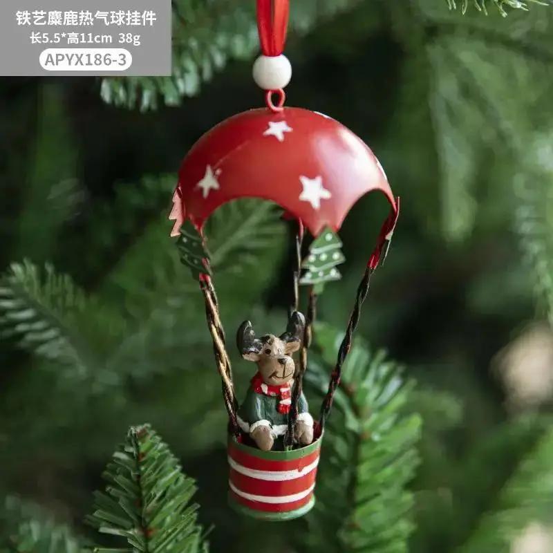 Christmas Delicate Fine Workmanship Christmas Ornament Hot Air Balloon Home Party Christmas Home Decoration Supplies