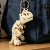 Skeleton Keychain Pendant, 3D Printed Dinosaur Keychain, Charm Lightweight Backpack Handbag for Everyday Use
