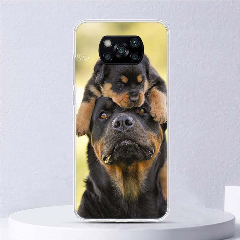 Мягкий чехол для собаки породы ротвейлер для Xiaomi Poco X7 X6 X5 X4 X3 Nfc F7 Ultra F6 F5 Pro Чехол для телефона F4 Gt F3 M5S M4 M3 M5 M6 Coque
