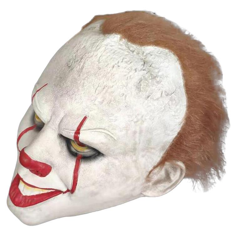 Маска на голову клоуна-убийцы из латекса, реквизит для мероприятий на Рождество и Хэллоуин