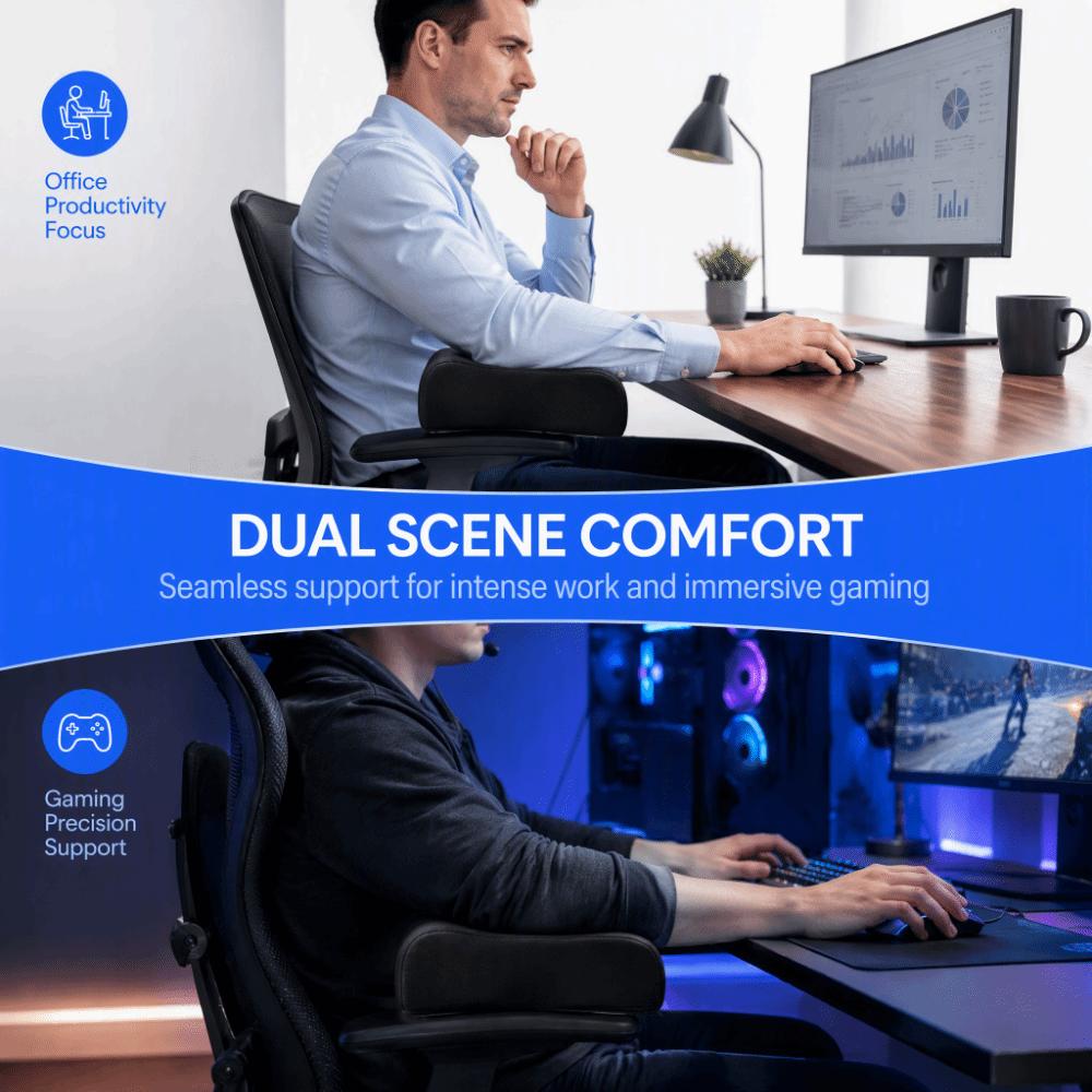2Pcs Memory Cotton Chair Armrest Pads Gaming Armrest Cushions for Ergonomic Setup