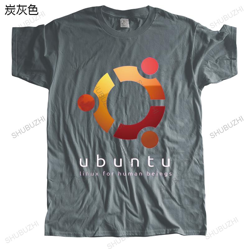 Мужская футболка летняя мужская мода футболка Бренд Одежда Юмор Ubuntu Linux Для людей женская унисекс черная футболка