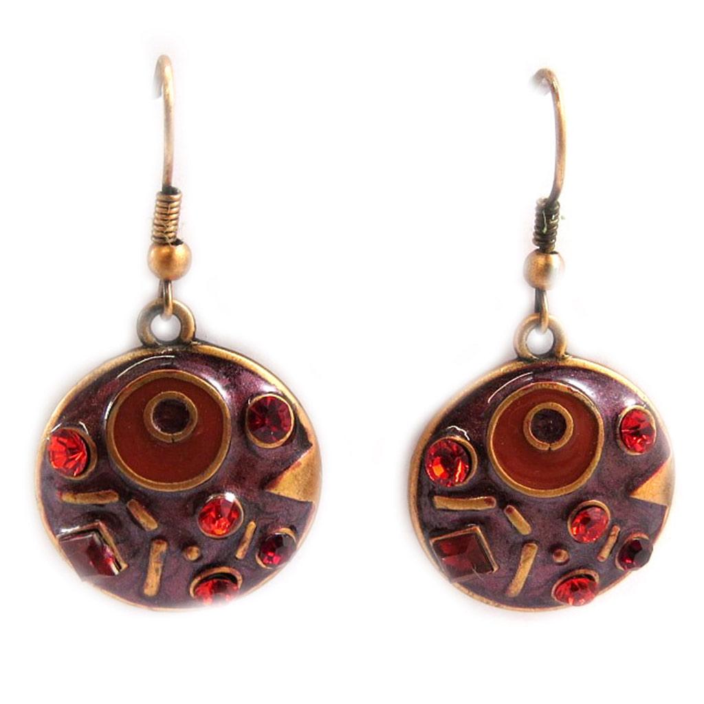 Les Trésors De Lily [E5112] - Red 'Rita' Earrings