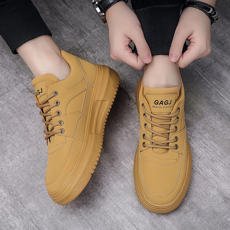 Мужские кеды Guochao ретро маленькие белые кеды мужские для путешествий легкие на толстой подошве из пеноматериала нишевые универсальные обувь напрямую от производителя