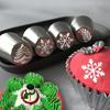 1Pc Christmas Cream Cake Icing Piping Nozzles Set Kitchen Tree Snowflake Cupcake Decorating Flower Mouth Pastry Baking Tools