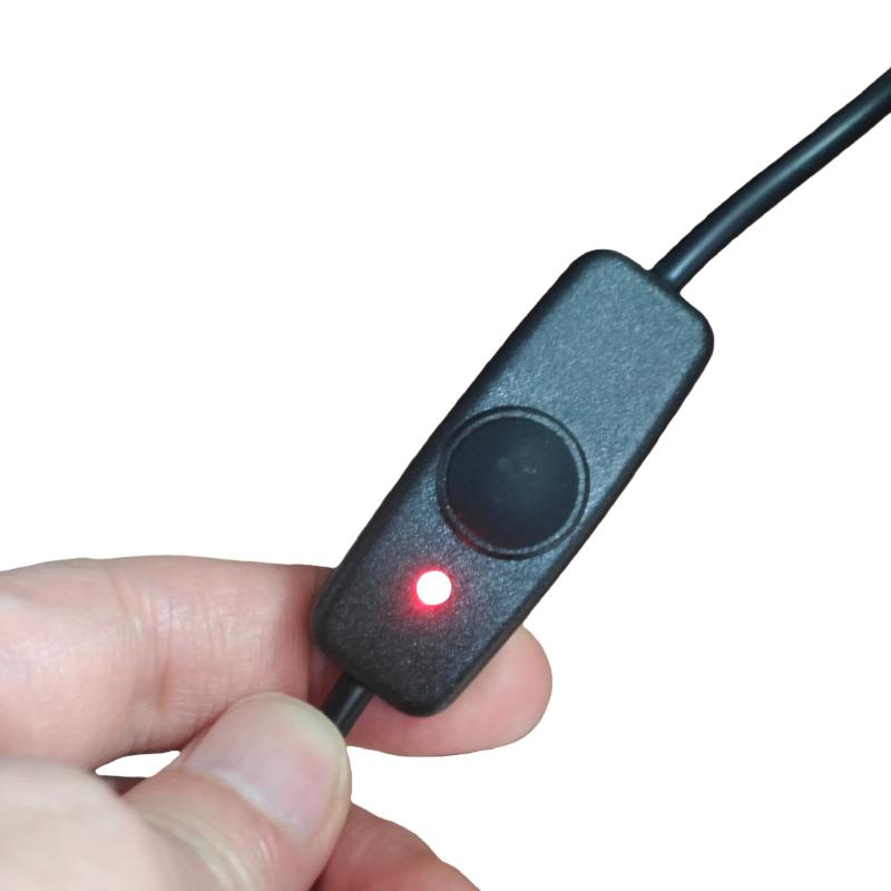 1 шт. USB-удлинитель с выключателем и светодиодным индикатором для Raspberry Pi, ПК, USB-вентилятора, светодиодной лампы, для синхронизации данных, USB 2.0 удлинительный шнур