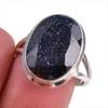 Natural Blue Sunstone Gemstone 925 Solid Sterling Silver Jewelry Ring S.8.5 G4s17