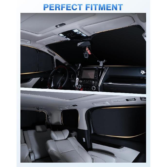 Солнцезащитный козырек на лобовое стекло, подходит для Toyota 4Runner 2010-2023 2024, козырек на боковое заднее окно, комплект козырьков на полное окно, защита конфиденциальности, сохранение автомобиля