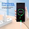 2PCS PD 60W USB C To USB Type C Cable Fast Charge Data Cable For  Samsung Xiaomi Macbook iPad Data Line Type C To Type C